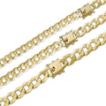 Curb Cuban Link Chain Necklace W. Box Lock - 14k Gold Vermeil 925 Sterling Silver - 18"-30" - 9.5mm-13mm