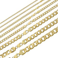 Curb Link Chain Necklace Or Bracelet - 14k Gold Vermeil 925 Silver - 7-30" - 2-16mm