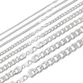Curb Link Chain Necklace Or Bracelet - 925 Sterling Silver - 7-30" - 2-16mm