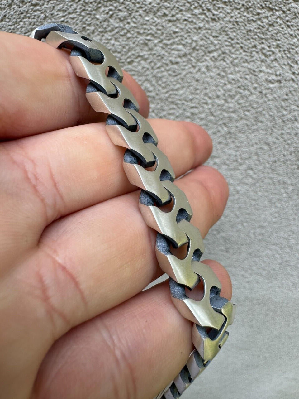 Miami Crazy Cuban Loco Bracelet - 925 Sterling Silver Oxidized Gunmetal - 7"-9" - 12mm