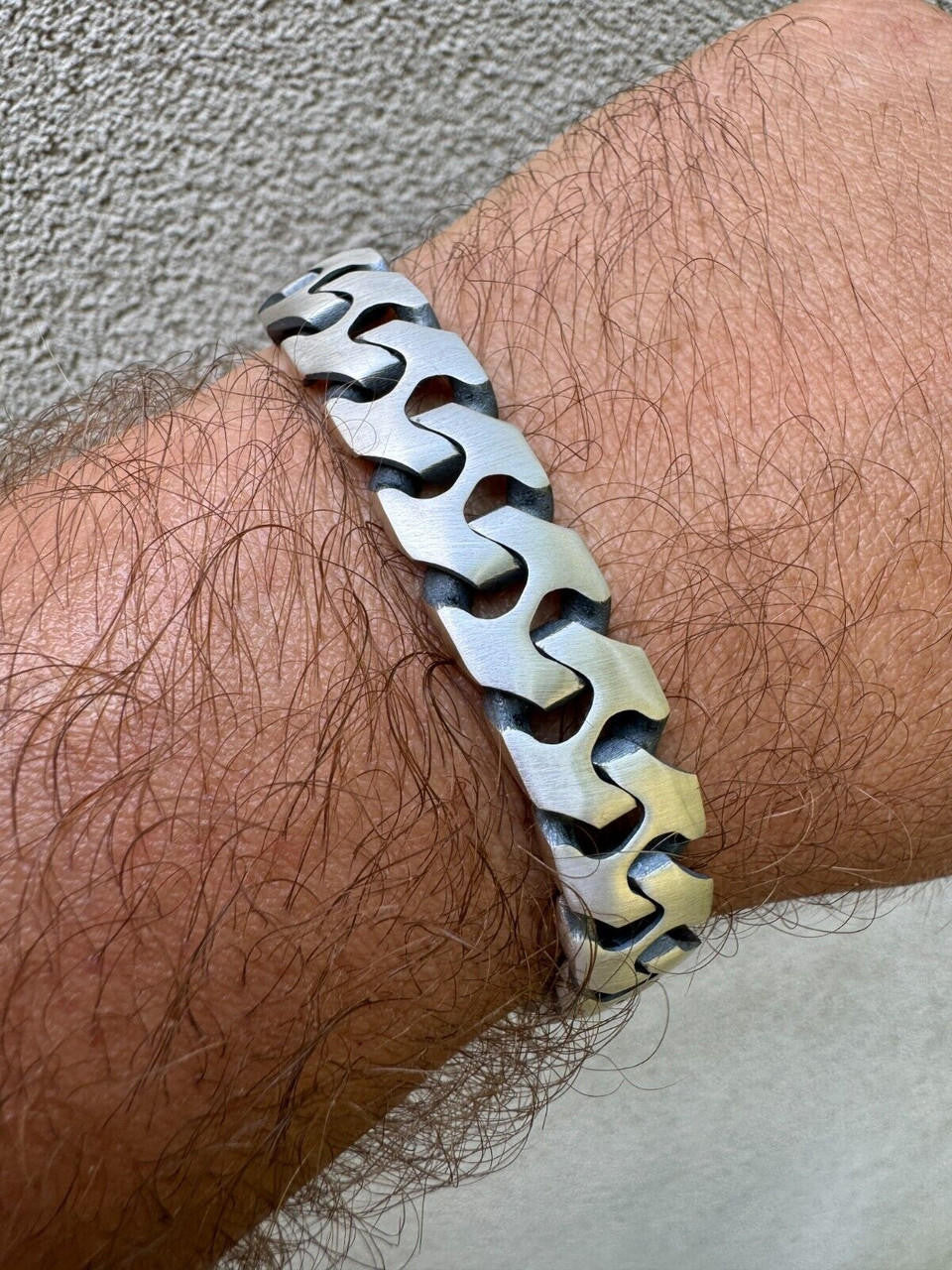 Miami Crazy Cuban Loco Bracelet - 925 Sterling Silver Oxidized Gunmetal - 7"-9" - 12mm