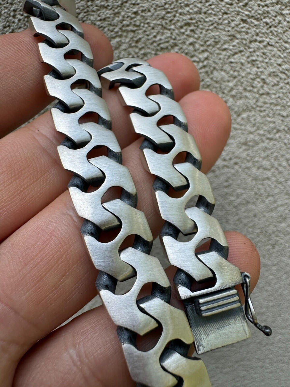 Miami Crazy Cuban Loco Bracelet - 925 Sterling Silver Oxidized Gunmetal - 7"-9" - 12mm
