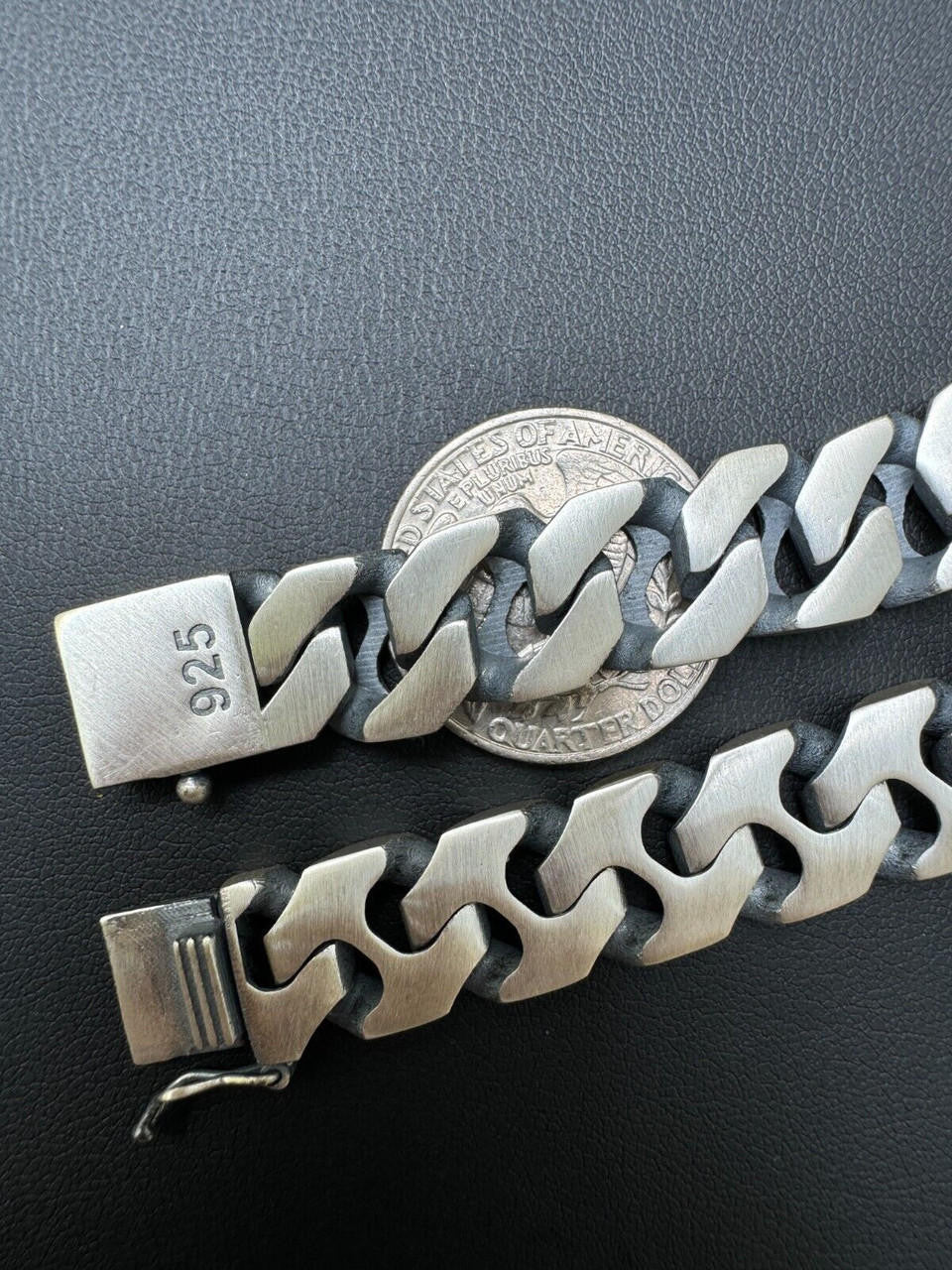 Miami Crazy Cuban Loco Bracelet - 925 Sterling Silver Oxidized Gunmetal - 7"-9" - 12mm