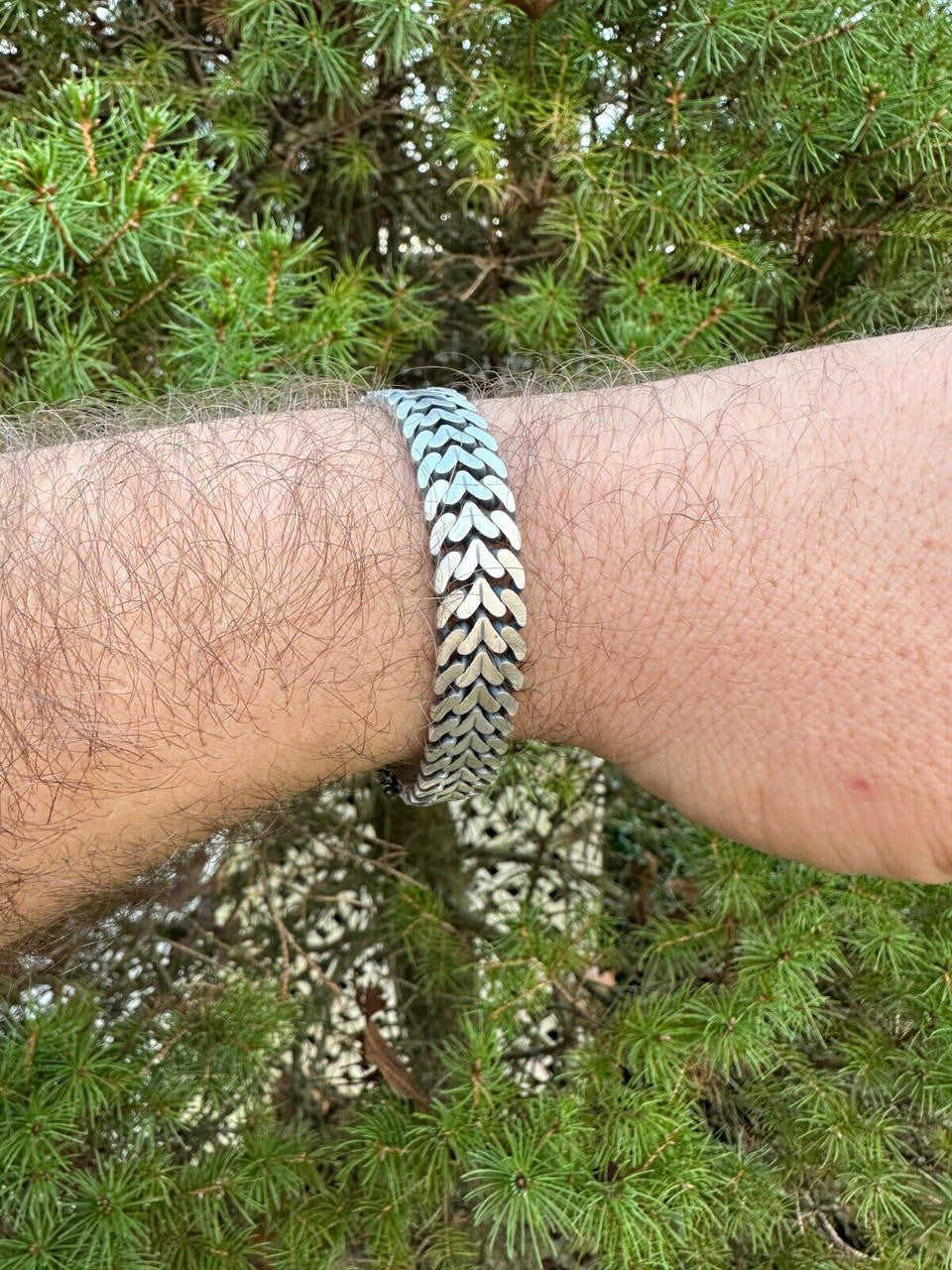 Double Open Figure 8 Franco Bracelet - 925 Sterling Silver Oxidized Gunmetal - 7"-9" - 12mm