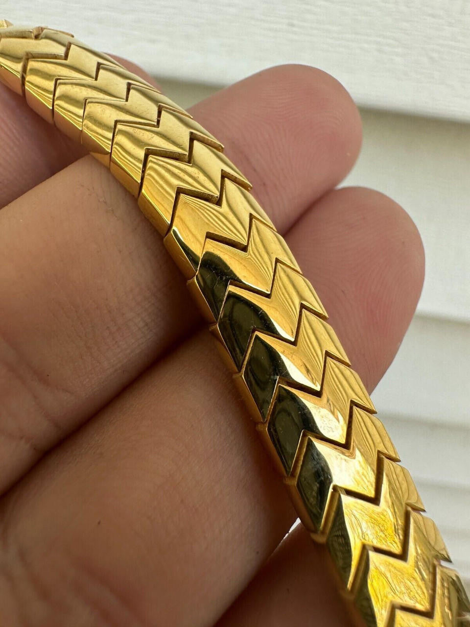Monaco Snake Bracelet - Hollow 14k Gold Vermeil 925 Sterling Silver - 6"- 8.5" - 10mm