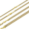 Diamond Cut Miami Cuban Link Chain Necklace Or Bracelet - 14k Gold Vermeil 925 Sterling Silver - 7"-30" - 3mm-7mm