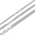 Diamond Cut Miami Cuban Link Chain Necklace Or Bracelet - 925 Sterling Silver - 7"-30" - 3mm-7mm