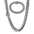 Double Curb Cuban Link Chain Necklace Or Bracelet - Oxidized 925 Sterling Silver - 7"-30" - 12mm