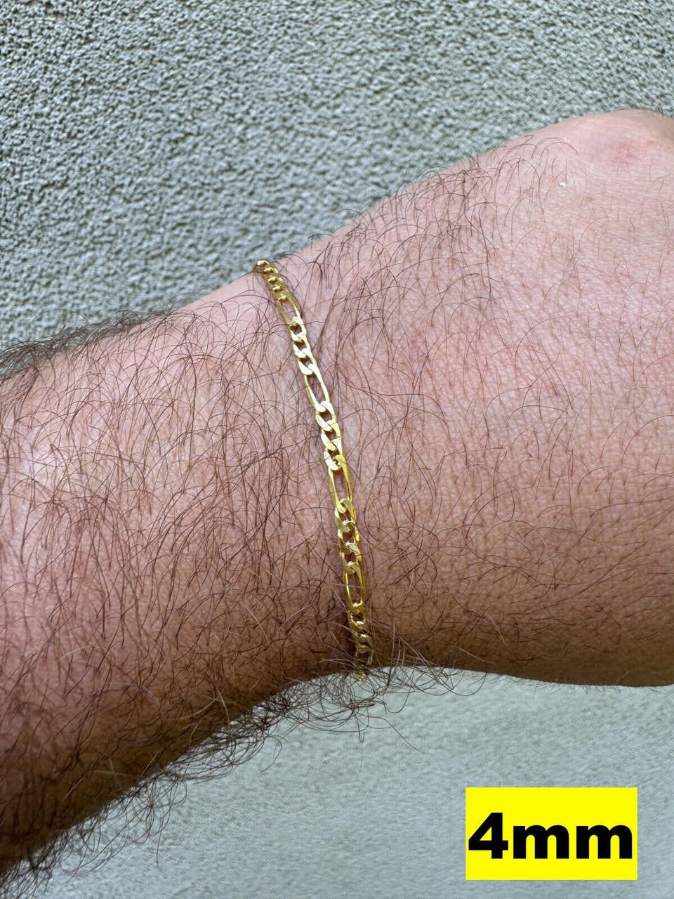 Figaro Link Bracelet - 14k Gold Vermeil 925 Sterling Silver - 6"-9" - 2.5mm-16mm