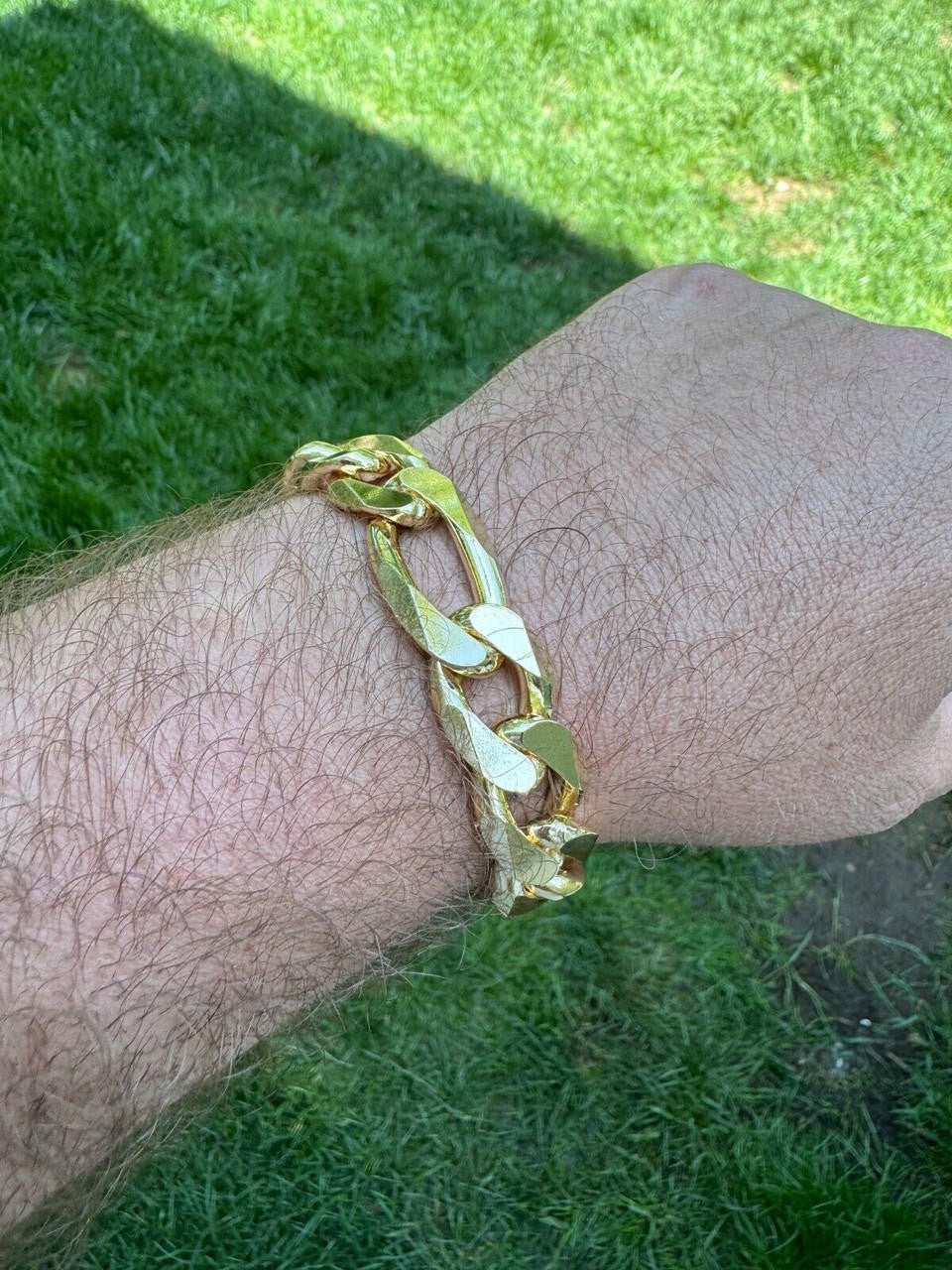 Figaro Link Bracelet - 14k Gold Vermeil 925 Sterling Silver - 6"-9" - 2.5mm-16mm
