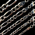 Figaro Link Chain Necklace - 14k Yellow Gold - 16"-24" - 2mm-7mm