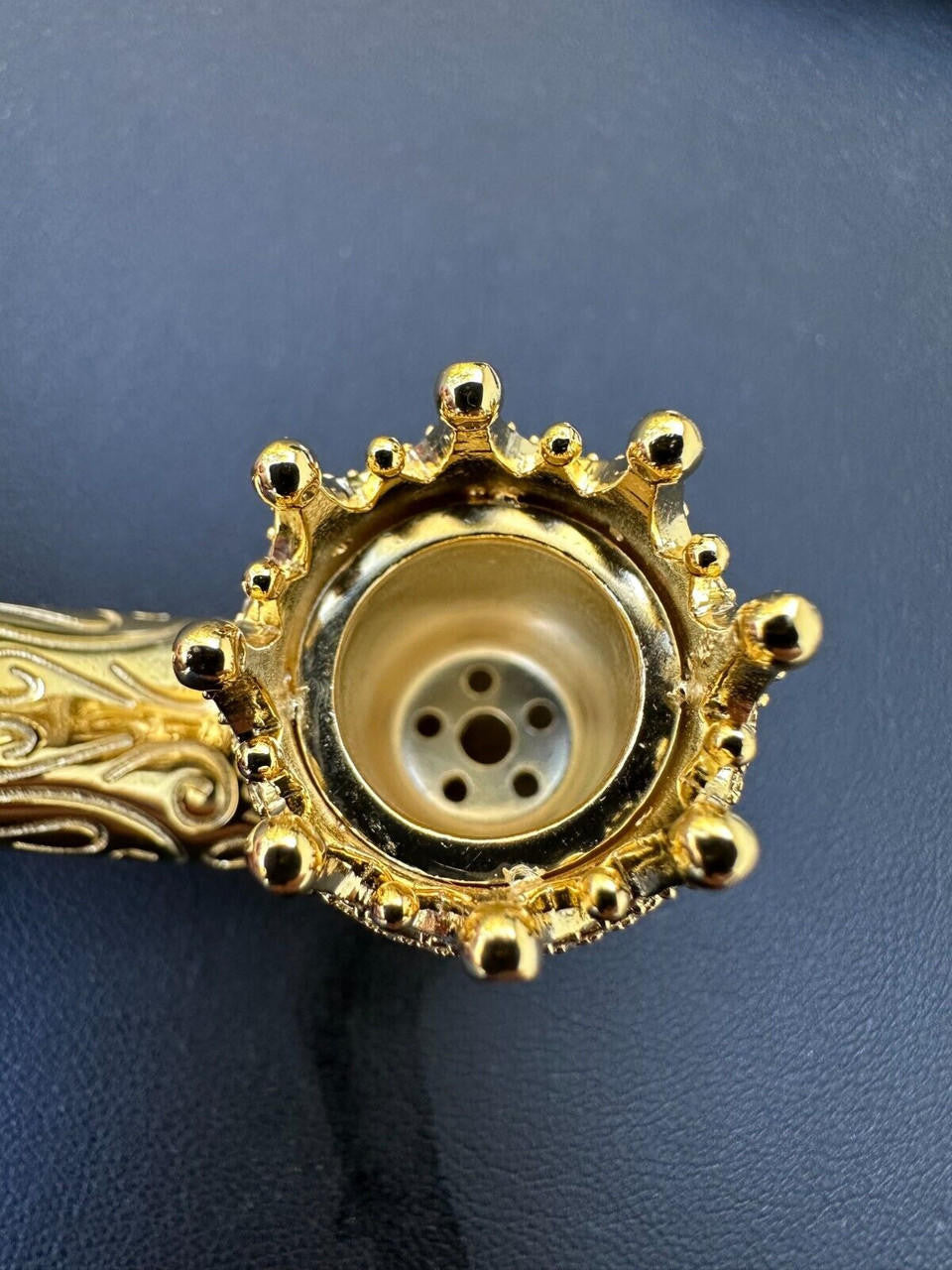 MOISSANITE Fully Functional Tobacco Or 420 Pipe Pendant - 14k Yellow Gold Vermeil Or 925 Silver - Large 3.5"