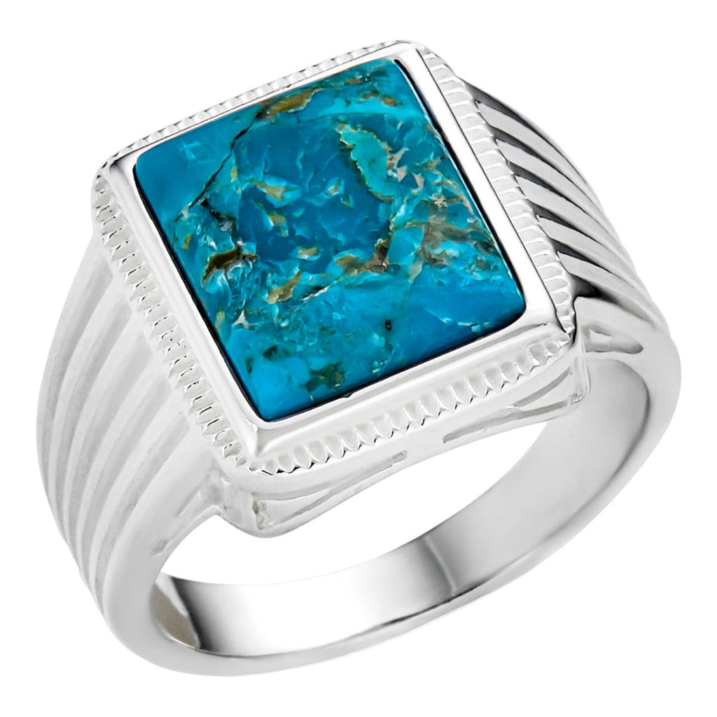 Game Of Thrones Ring - 925 Silver - Genuine Blue Turquoise Stone