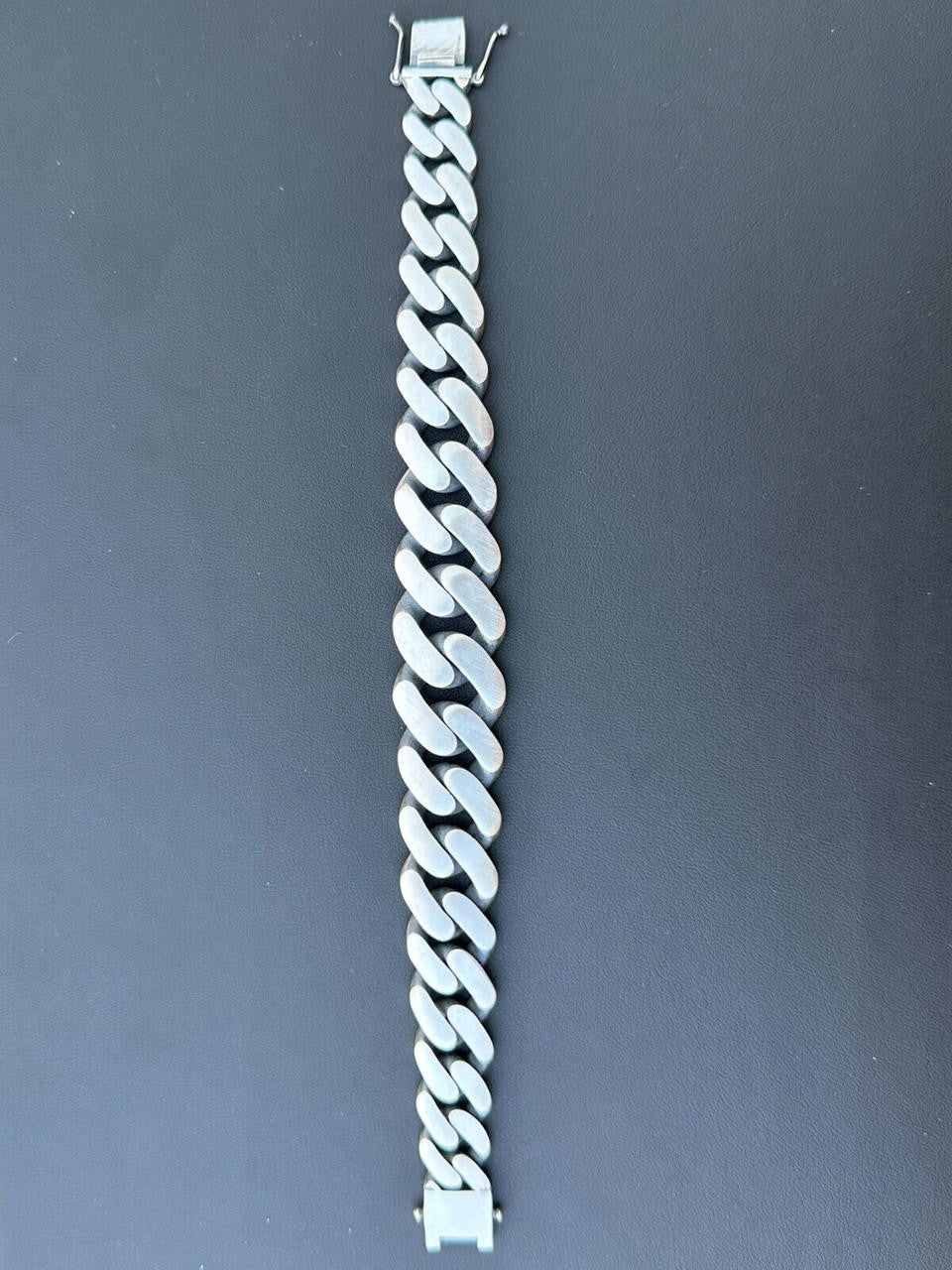 Graduated Miami Cuban Bracelet - 925 Sterling Silver Oxidized Gunmetal - 7"-9" - 12-20mm