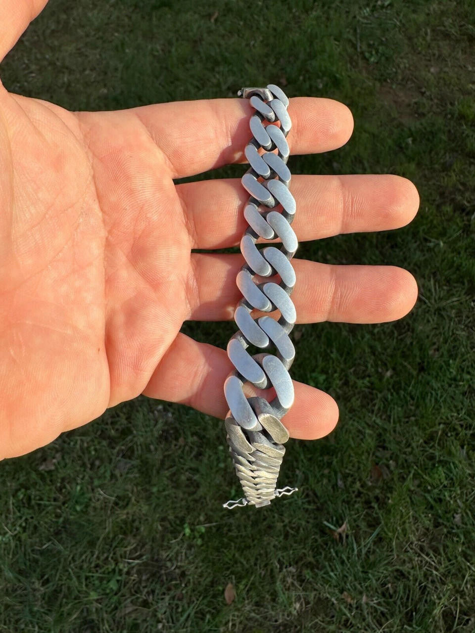Graduated Miami Cuban Bracelet - 925 Sterling Silver Oxidized Gunmetal - 7"-9" - 12-20mm