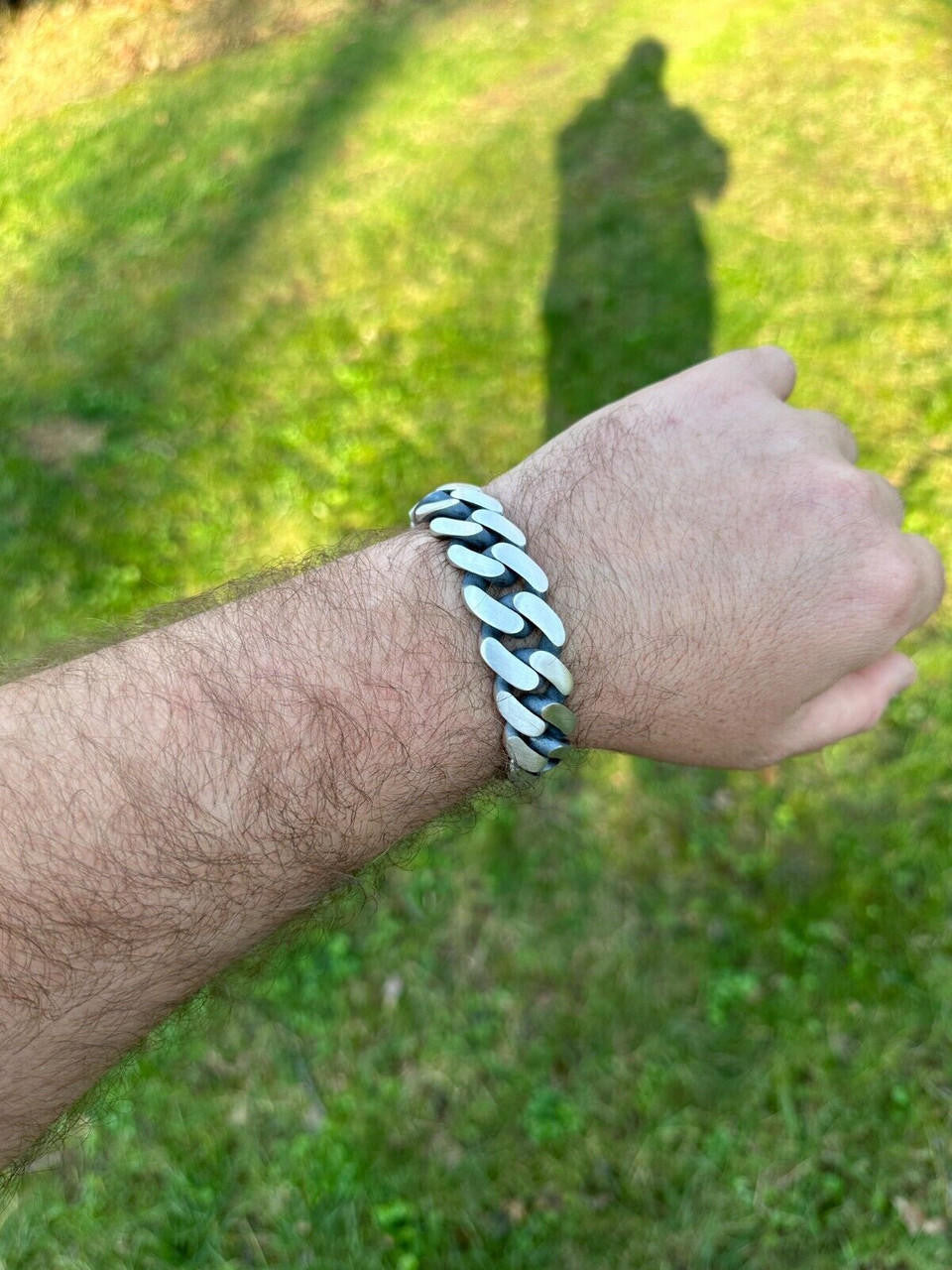 Graduated Miami Cuban Bracelet - 925 Sterling Silver Oxidized Gunmetal - 7"-9" - 12-20mm