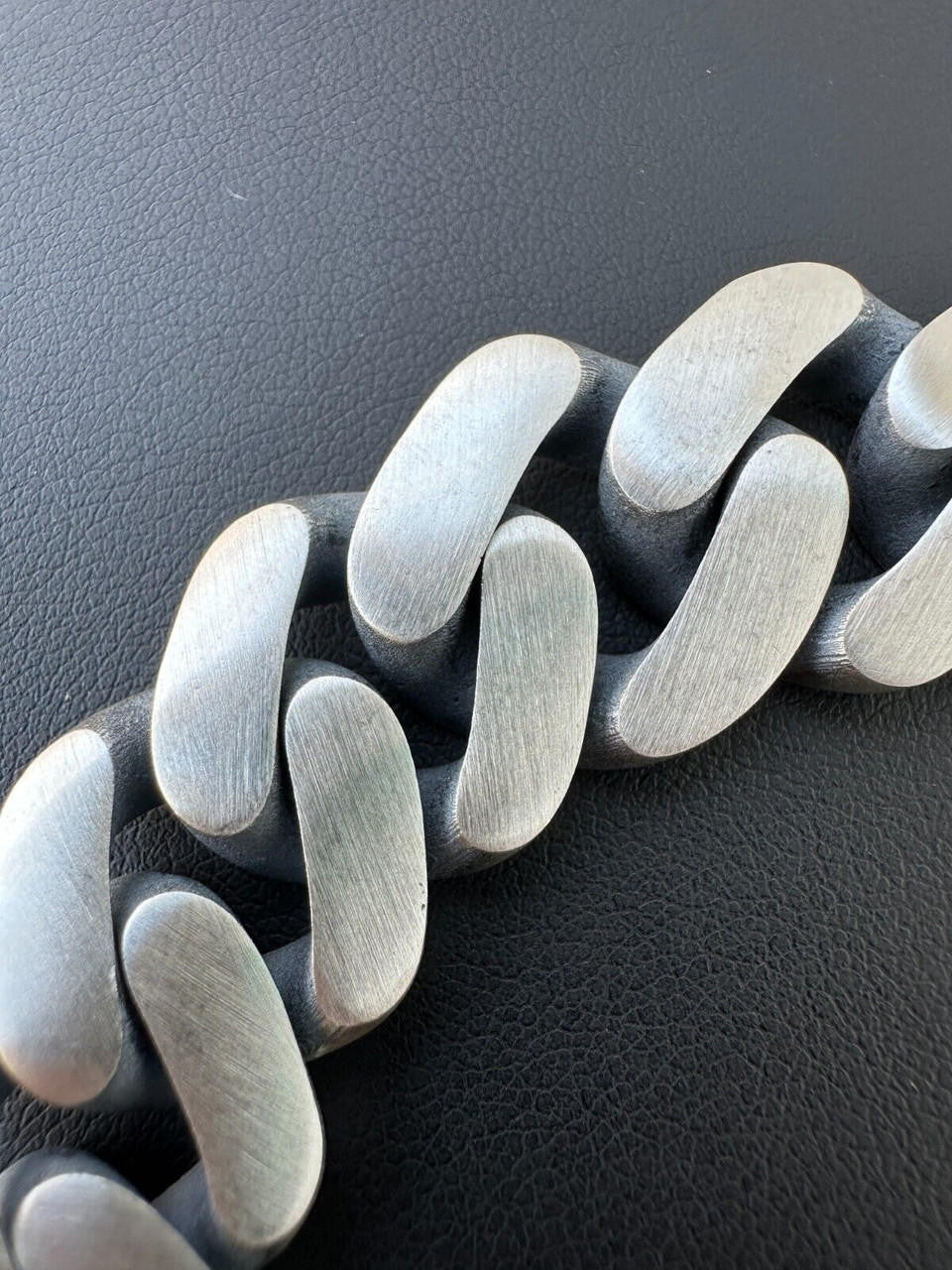 Graduated Miami Cuban Bracelet - 925 Sterling Silver Oxidized Gunmetal - 7"-9" - 12-20mm