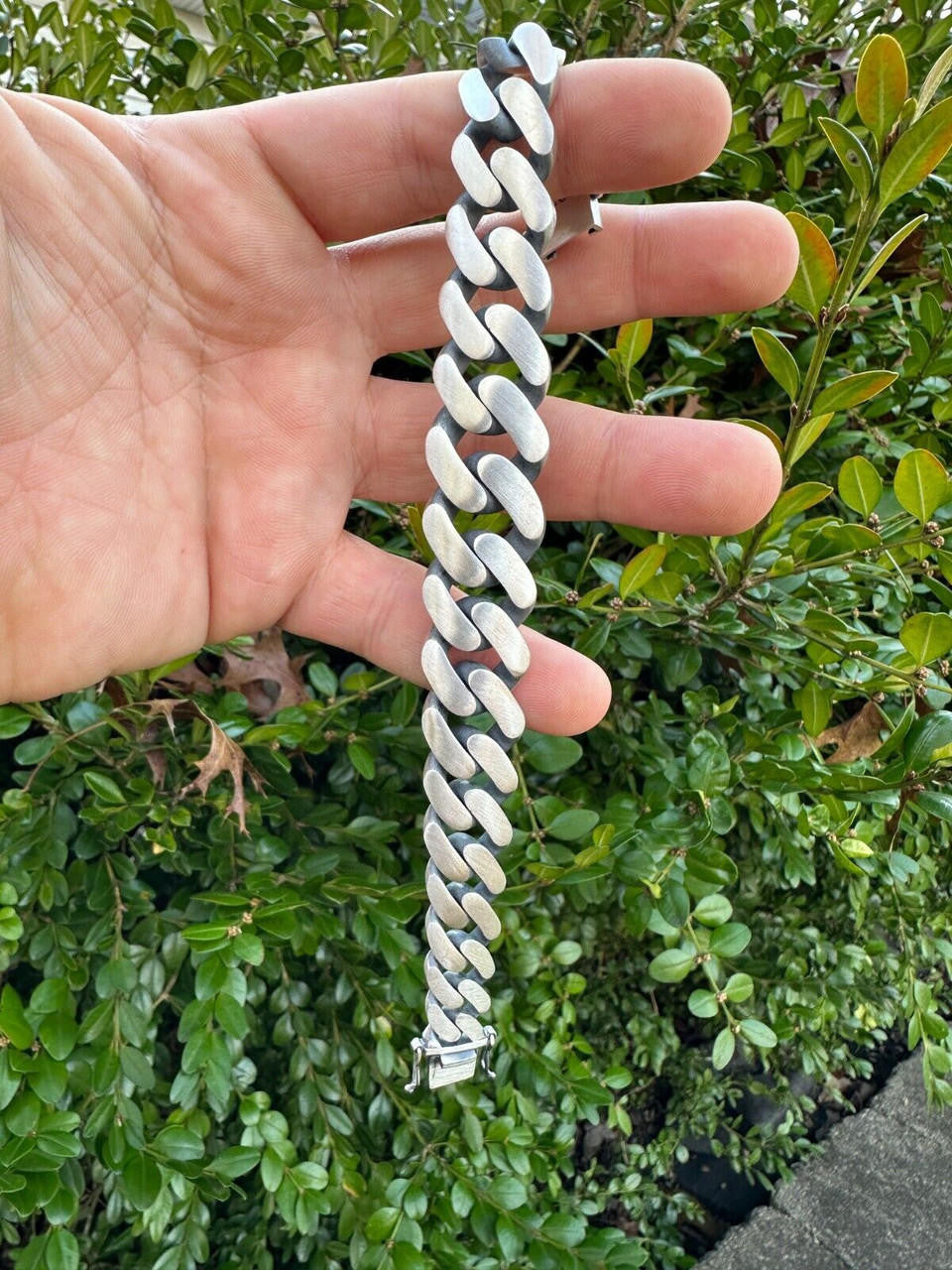 Graduated Miami Cuban Bracelet - 925 Sterling Silver Oxidized Gunmetal - 7"-9" - 12-20mm