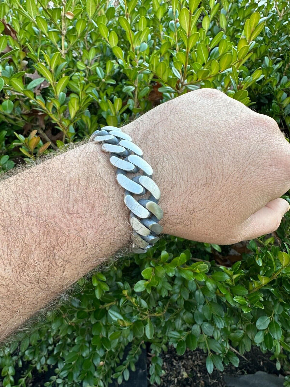 Graduated Miami Cuban Bracelet - 925 Sterling Silver Oxidized Gunmetal - 7"-9" - 12-20mm