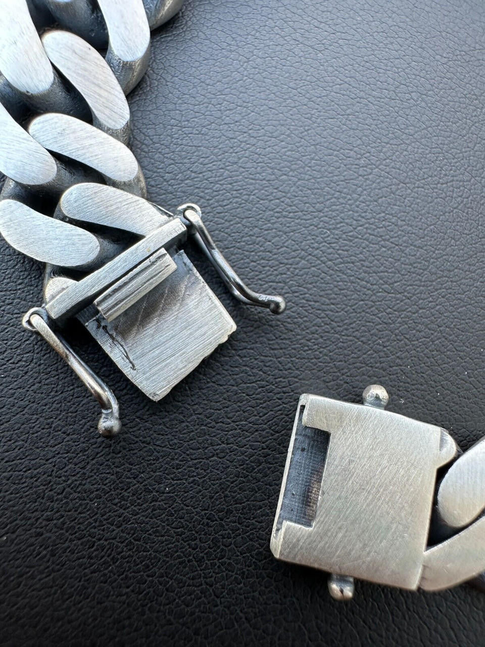 Graduated Miami Cuban Bracelet - 925 Sterling Silver Oxidized Gunmetal - 7"-9" - 12-20mm