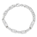 Greek Key Chain Bracelet - 925 Sterling Silver - 7"-9" - 7mm