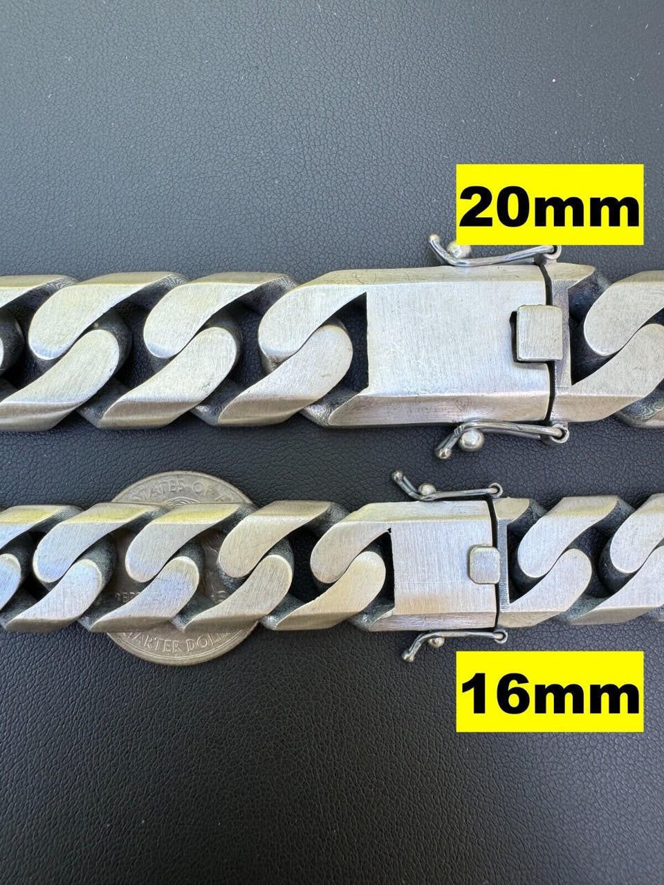 Modern Miami Cuban Link Chain Necklace Or Bracelet - 925 Sterling Silver Oxidized Gunmetal Finish - 7"-28" - 6mm-20mm