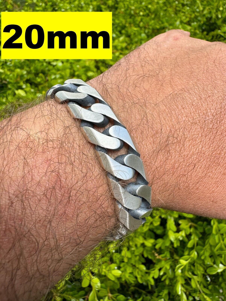 Modern Miami Cuban Link Chain Necklace Or Bracelet - 925 Sterling Silver Oxidized Gunmetal Finish - 7"-28" - 6mm-20mm