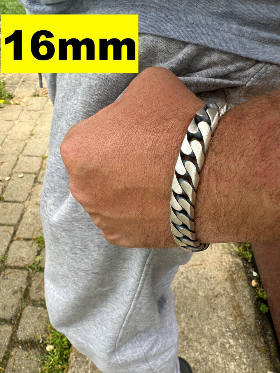 Modern Miami Cuban Link Chain Necklace Or Bracelet - 925 Sterling Silver Oxidized Gunmetal Finish - 7"-28" - 6mm-20mm