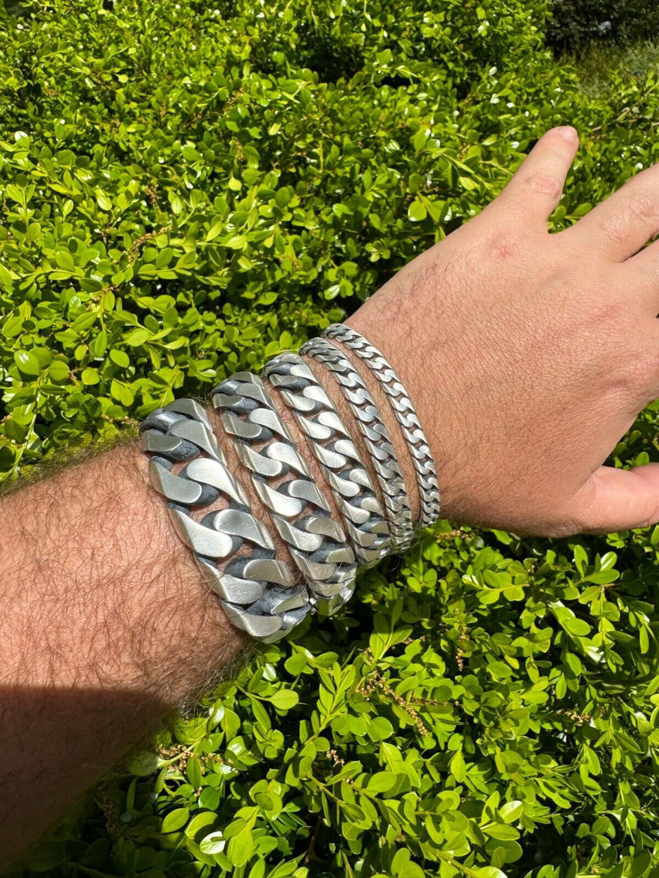 Modern Miami Cuban Link Chain Necklace Or Bracelet - 925 Sterling Silver Oxidized Gunmetal Finish - 7"-28" - 6mm-20mm