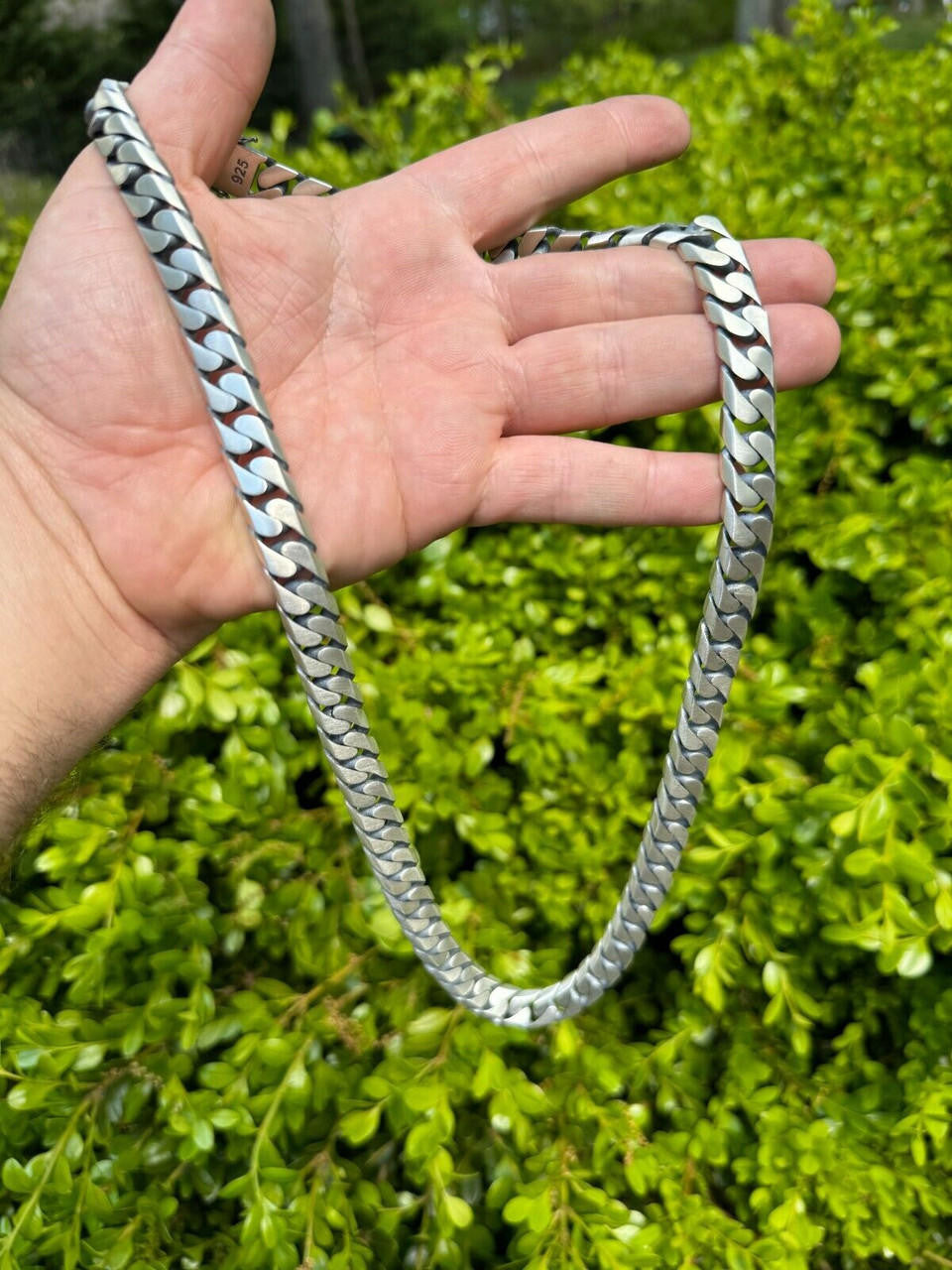 Modern Miami Cuban Link Chain Necklace Or Bracelet - 925 Sterling Silver Oxidized Gunmetal Finish - 7"-28" - 6mm-20mm