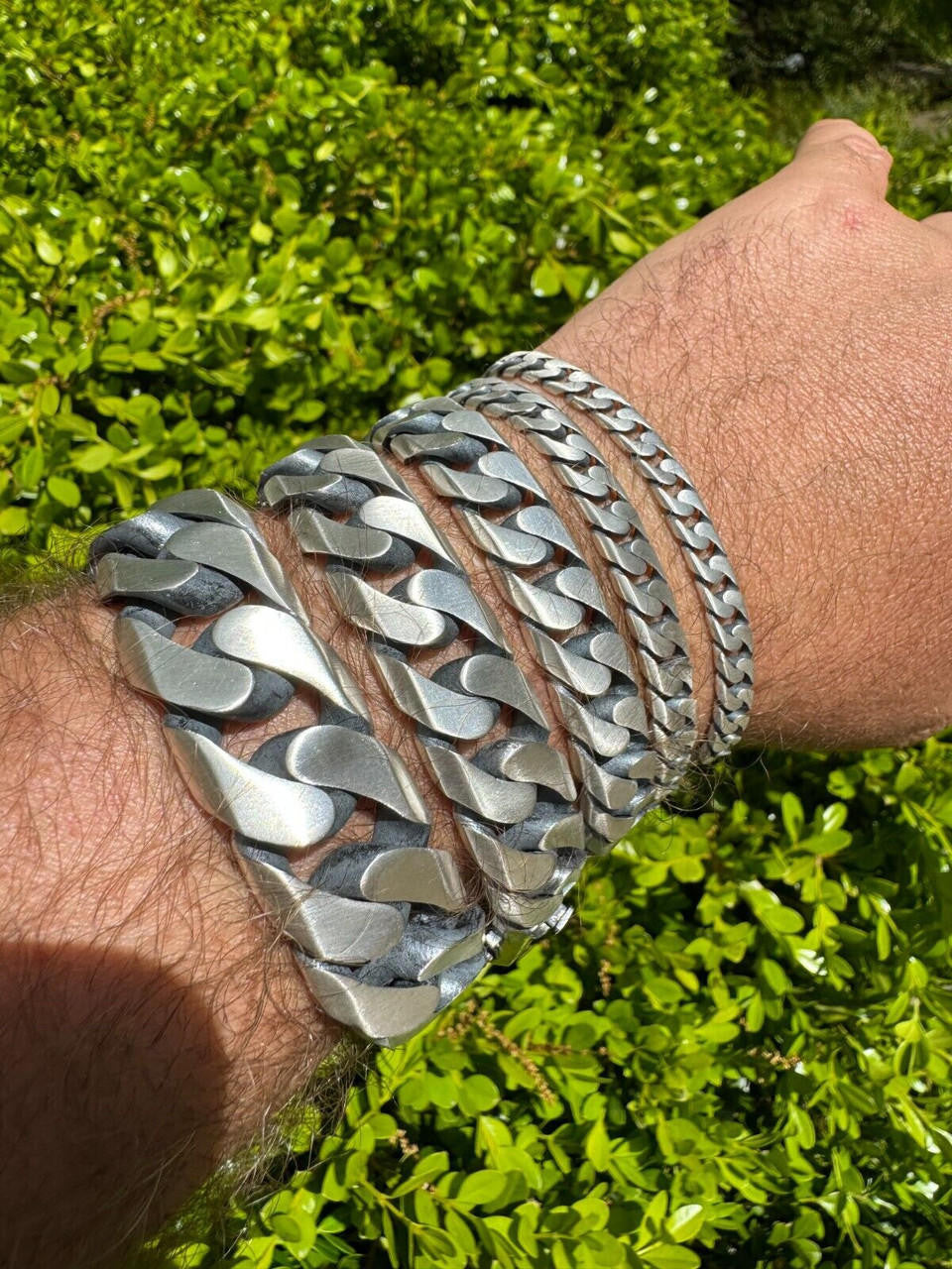 Modern Miami Cuban Link Chain Necklace Or Bracelet - 925 Sterling Silver Oxidized Gunmetal Finish - 7"-28" - 6mm-20mm