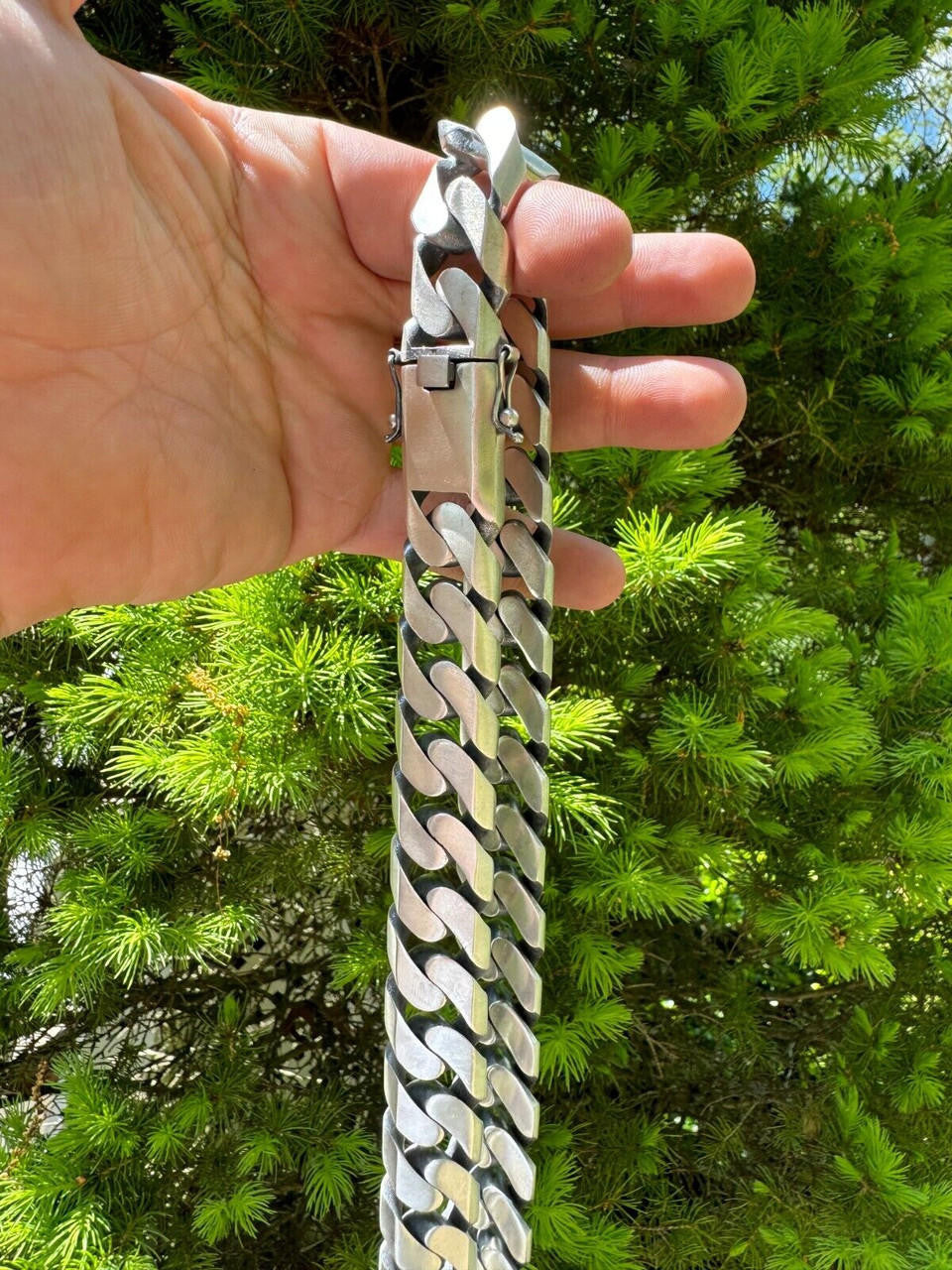 Modern Miami Cuban Link Chain Necklace Or Bracelet - 925 Sterling Silver Oxidized Gunmetal Finish - 7"-28" - 6mm-20mm