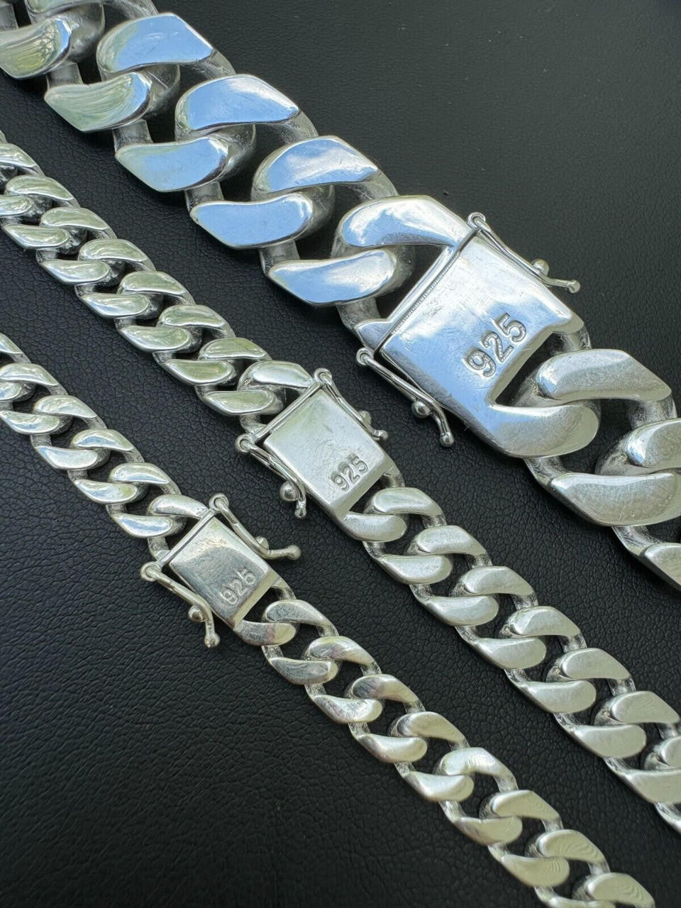 Modern Miami Cuban Link Chain Necklace Or Bracelet - High Polished 925 Sterling Silver - 7"-28" - 6mm-20mm