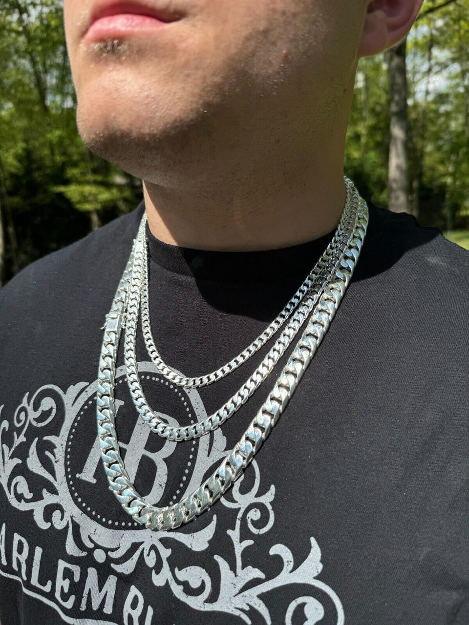Modern Miami Cuban Link Chain Necklace Or Bracelet - High Polished 925 Sterling Silver - 7"-28" - 6mm-20mm