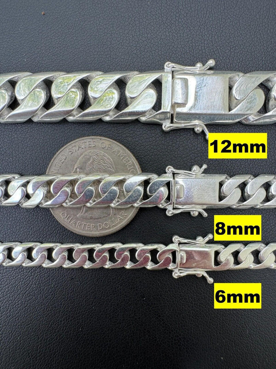 Modern Miami Cuban Link Chain Necklace Or Bracelet - High Polished 925 Sterling Silver - 7"-28" - 6mm-20mm