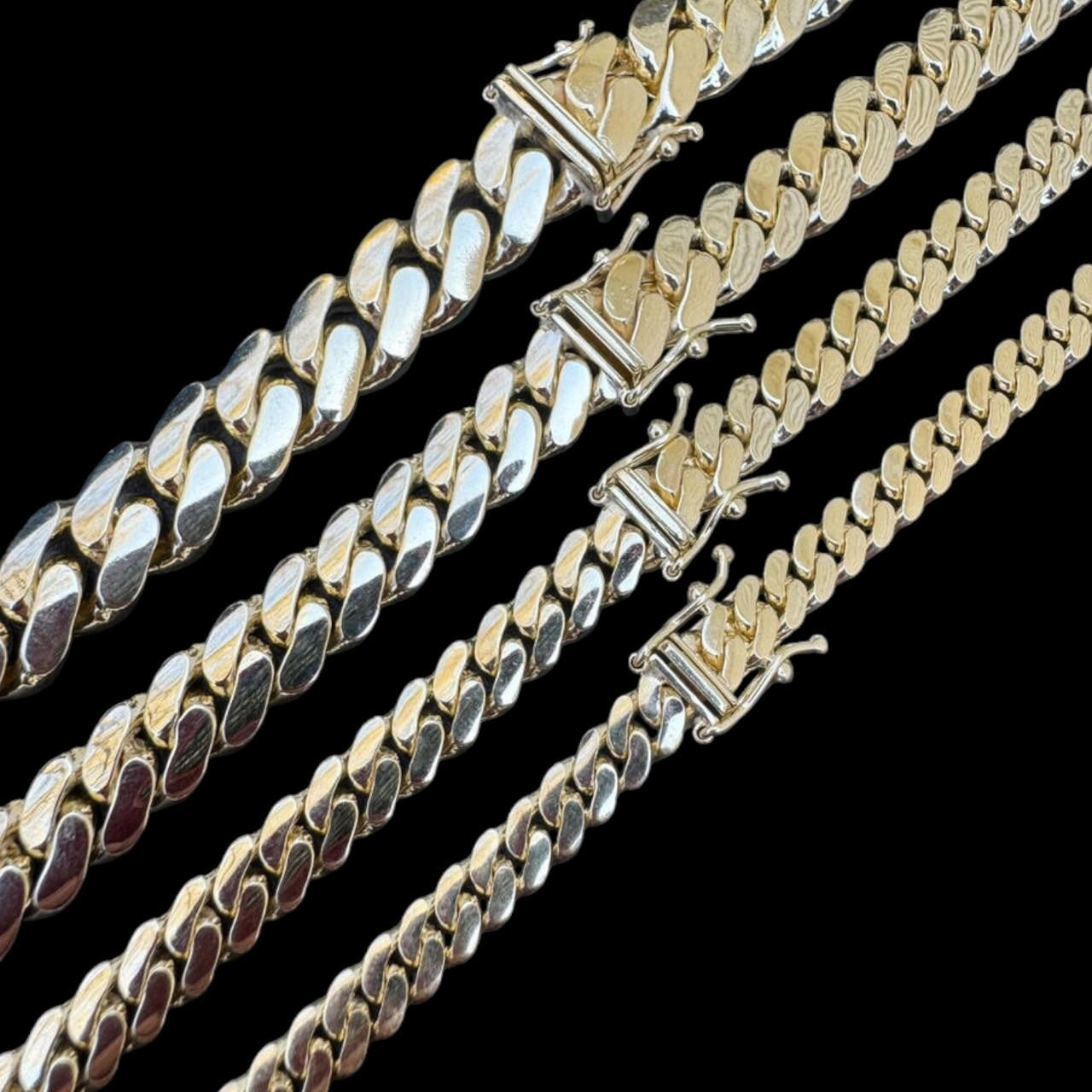 HANDMADE Tight Link Miami Cuban Link Chain Or Bracelet Necklace - 14k Yellow Gold - 7"-28" - 5mm-10mm