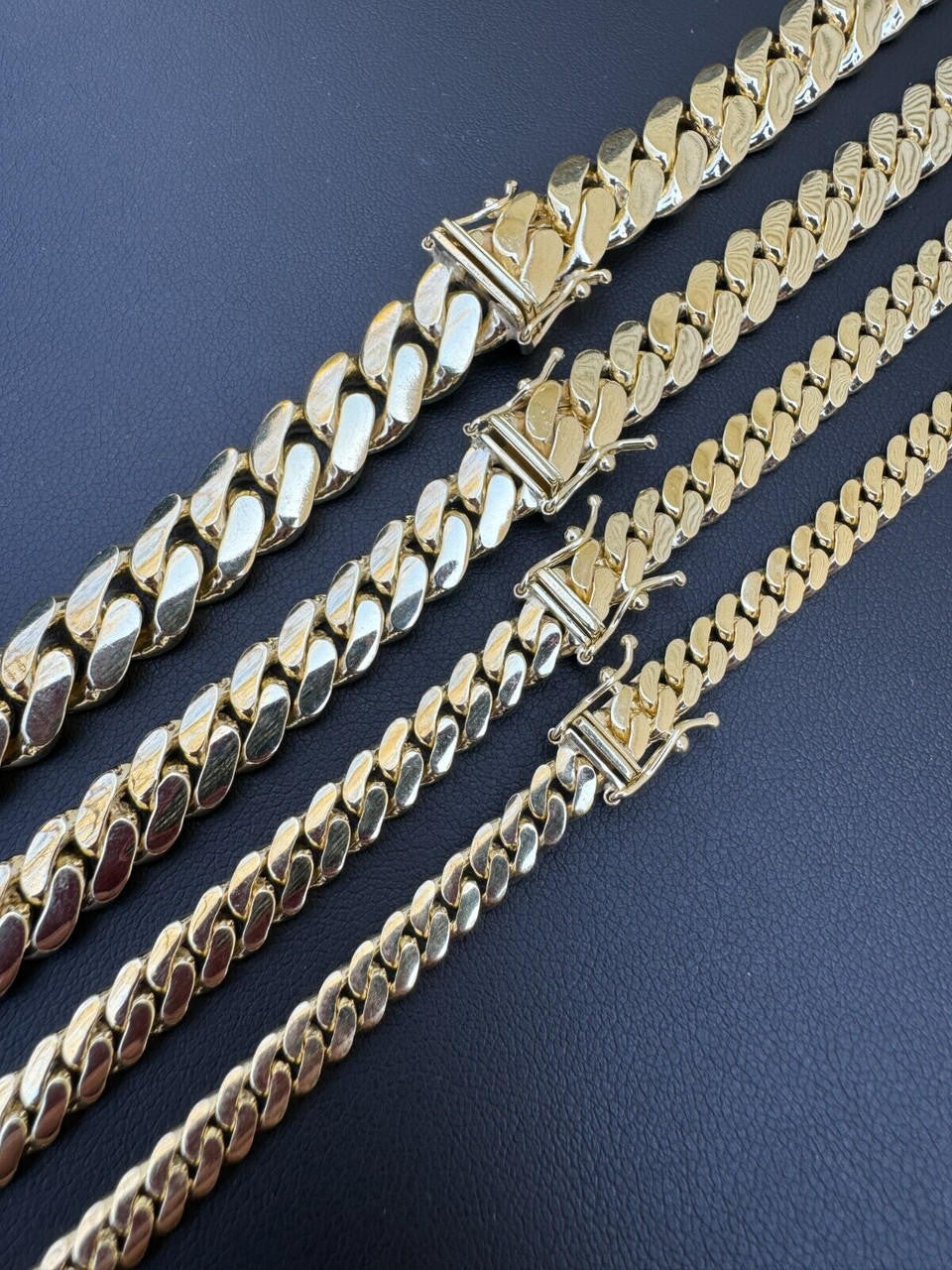HANDMADE Tight Link Miami Cuban Link Chain Or Bracelet Necklace - 14k Yellow Gold - 7"-28" - 5mm-10mm