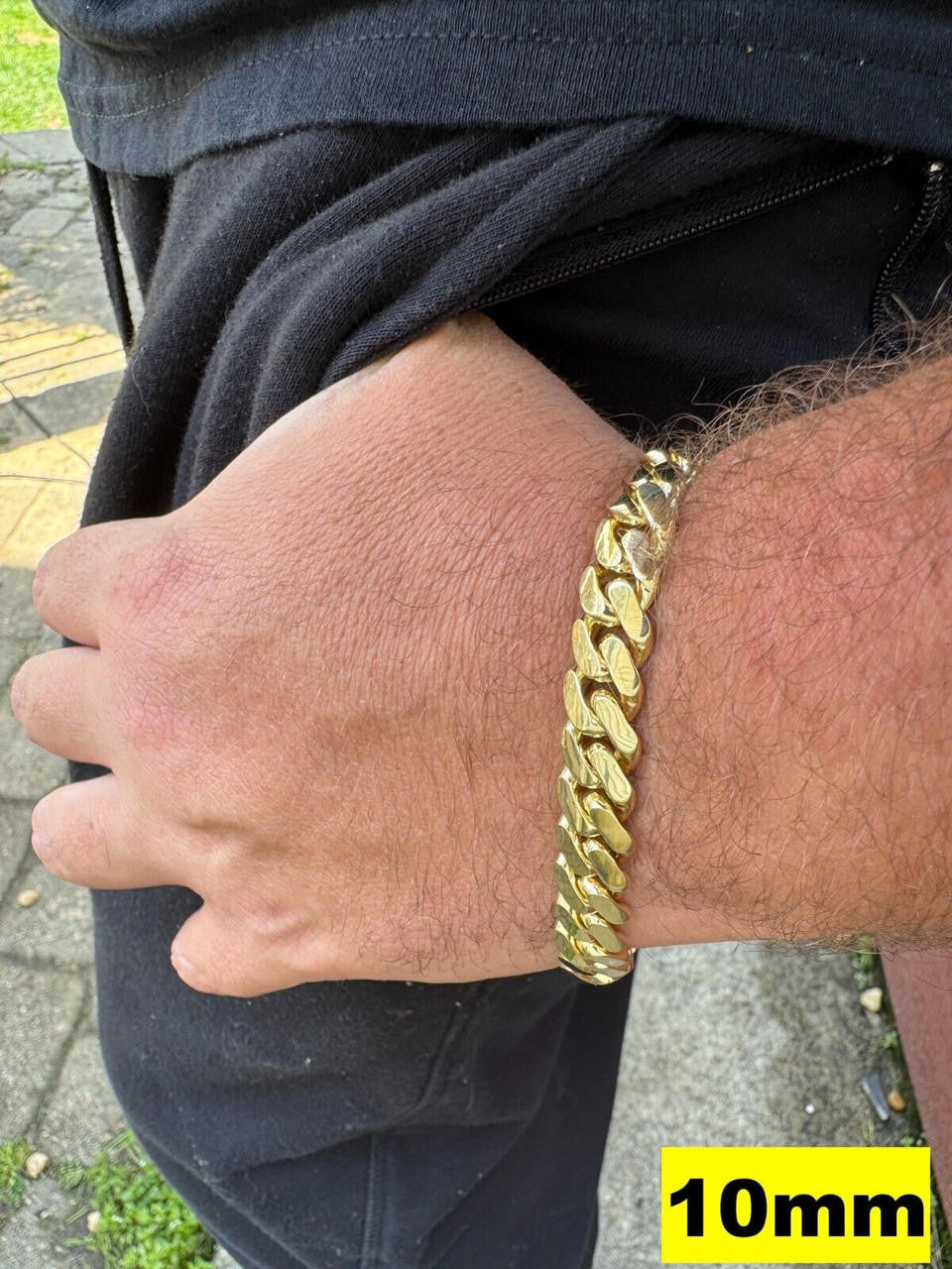 HANDMADE Tight Link Miami Cuban Link Chain Or Bracelet Necklace - 14k Yellow Gold - 7"-28" - 5mm-10mm