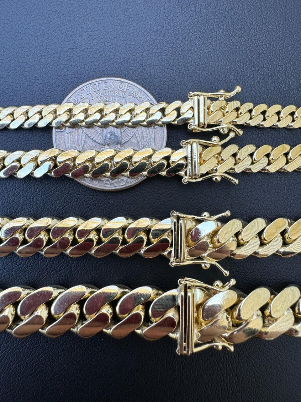 HANDMADE Tight Link Miami Cuban Link Chain Or Bracelet Necklace - 14k Yellow Gold - 7"-28" - 5mm-10mm