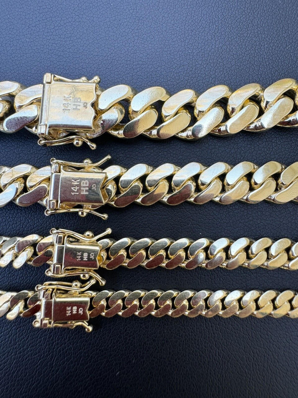 HANDMADE Tight Link Miami Cuban Link Chain Or Bracelet Necklace - 14k Yellow Gold - 7"-28" - 5mm-10mm