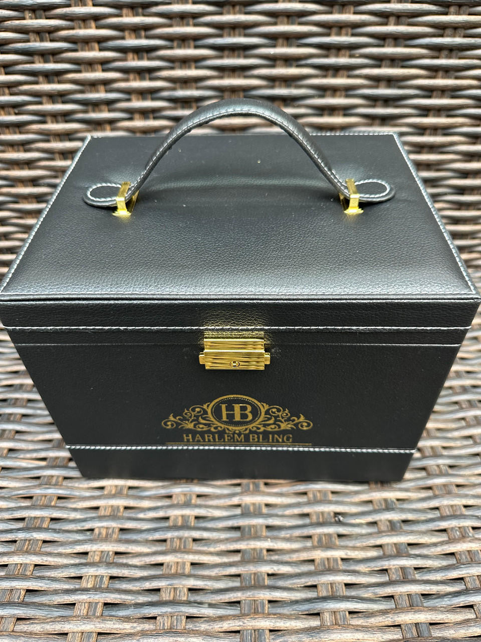 Harlembling Leather Full Size Home Jewelry Box Case