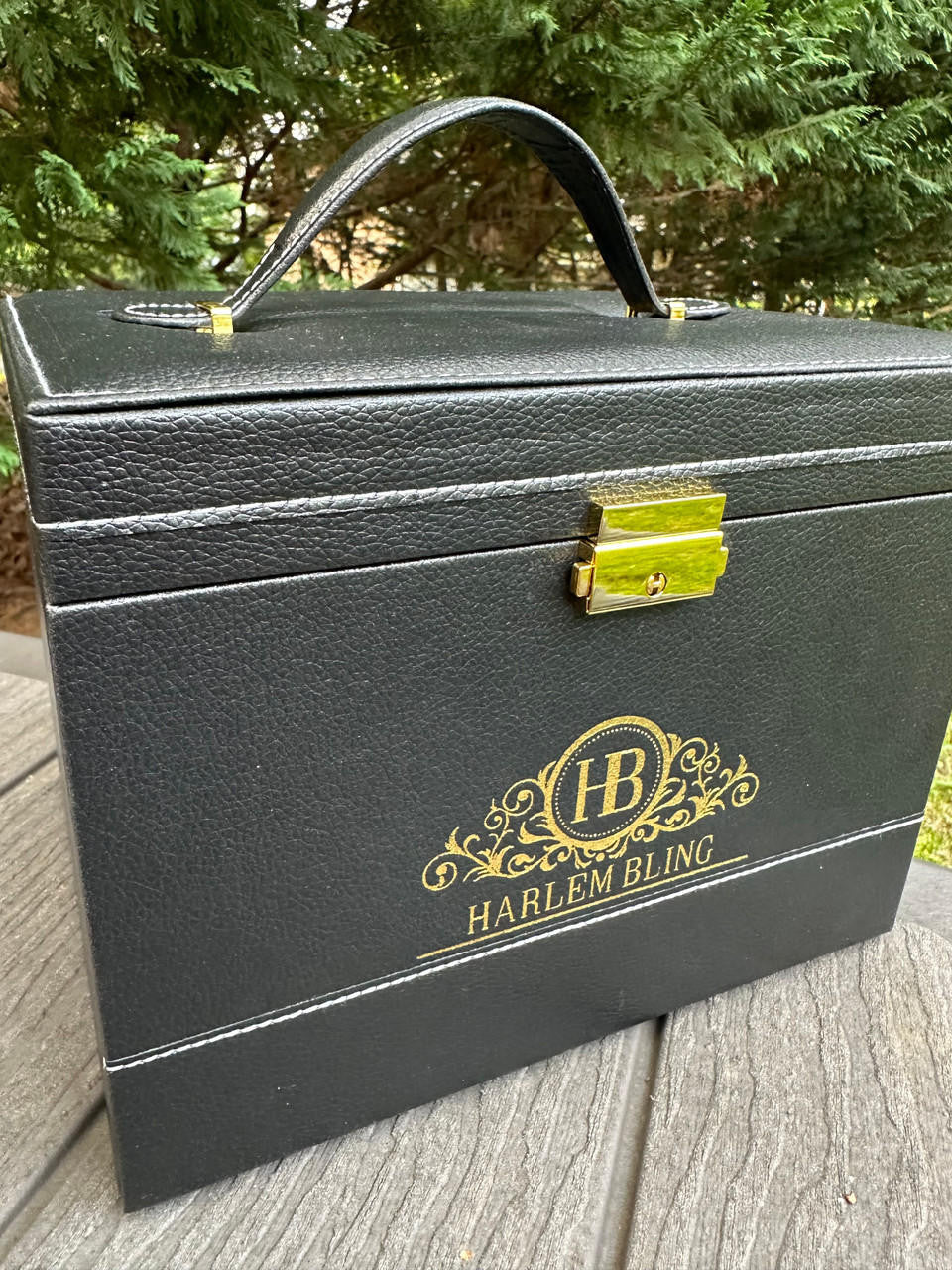Harlembling Leather Full Size Home Jewelry Box Case