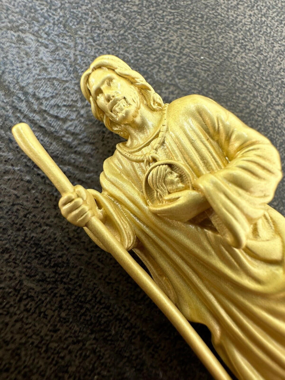 Heavy 3D San Judas Pendant - 14k Yellow/Rose Gold Vermeil Or 925 Silver - Large 2.5"