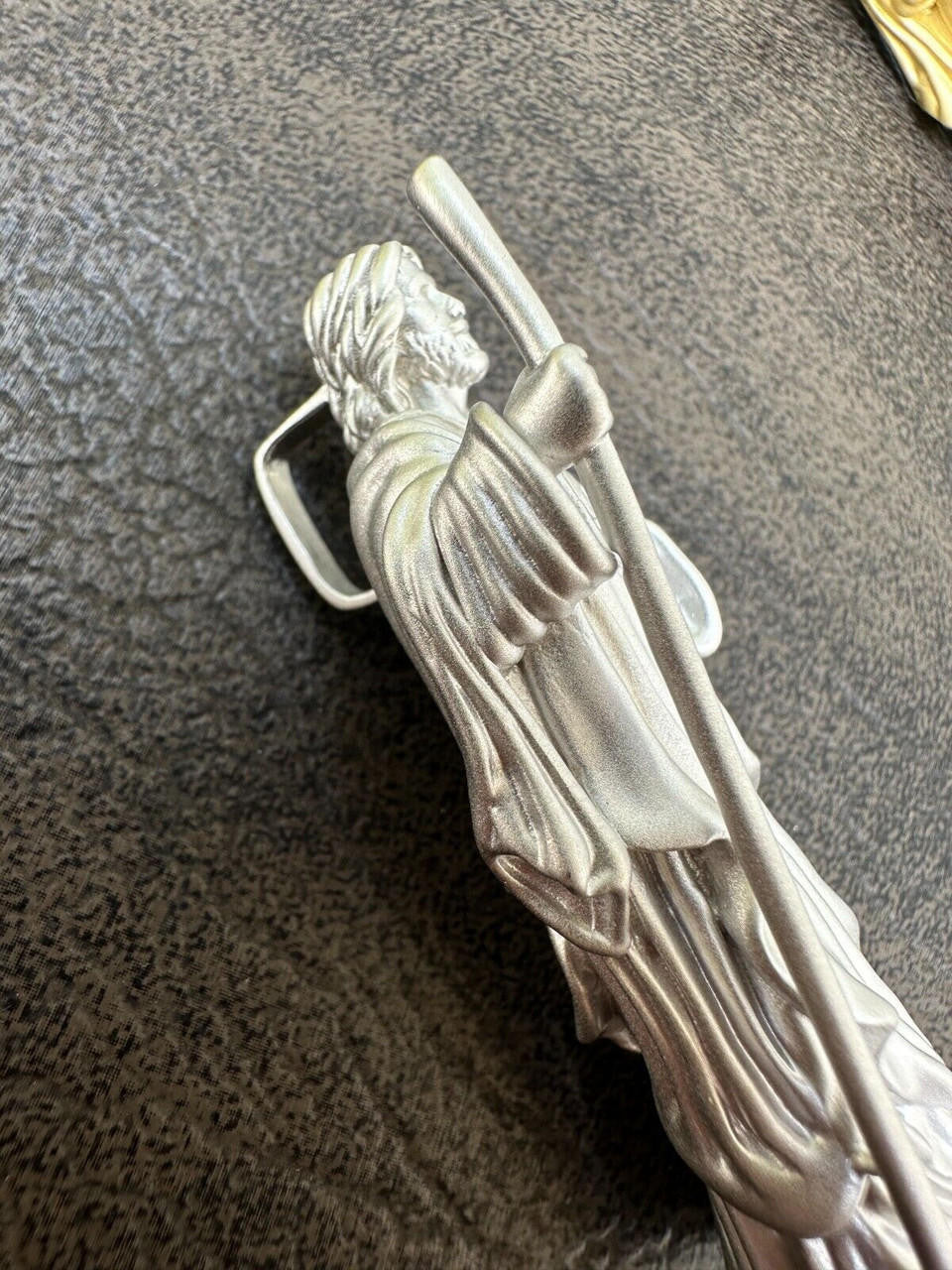 Heavy 3D San Judas Pendant - 14k Yellow/Rose Gold Vermeil Or 925 Silver - Large 2.5"