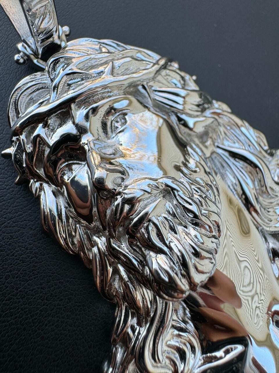 Sacred Jesus Plain Pendant - 925 Silver - 3 Sizes 1.5"-3"