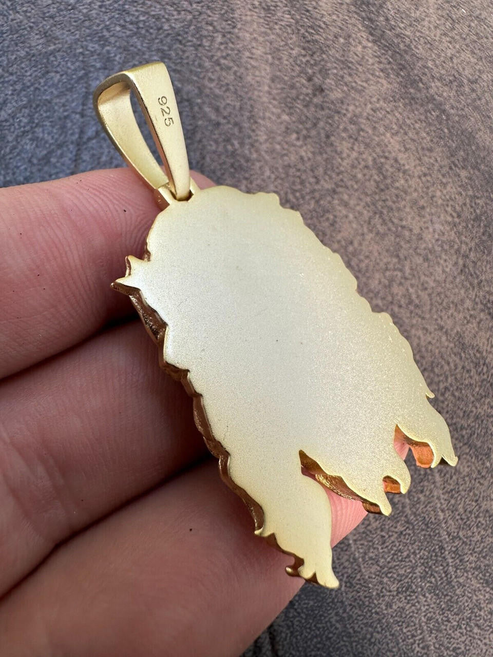 #1 Bestseller Jesus Piece Pendant - Sandblasted Matte Finish 14k Gold Vermeil 925 Silver - 3 Sizes 1.5"-3"