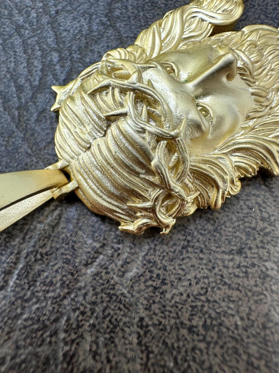 #1 Bestseller Jesus Piece Pendant - Sandblasted Matte Finish 14k Gold Vermeil 925 Silver - 3 Sizes 1.5"-3"