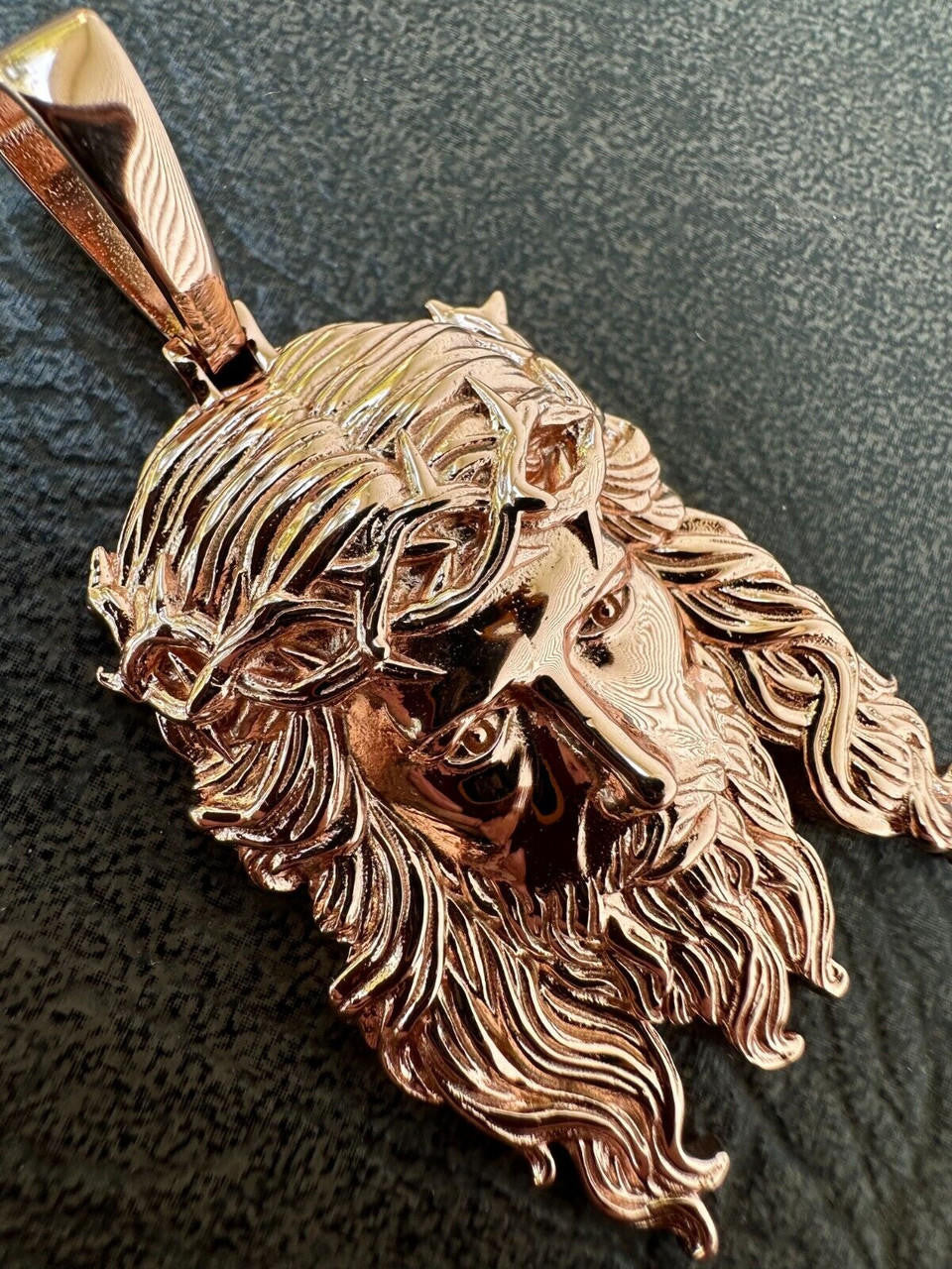 #1 Bestseller Jesus Piece Pendant - 14k Rose Gold Vermeil 925 Silver - 3 Sizes 1.5"-3"