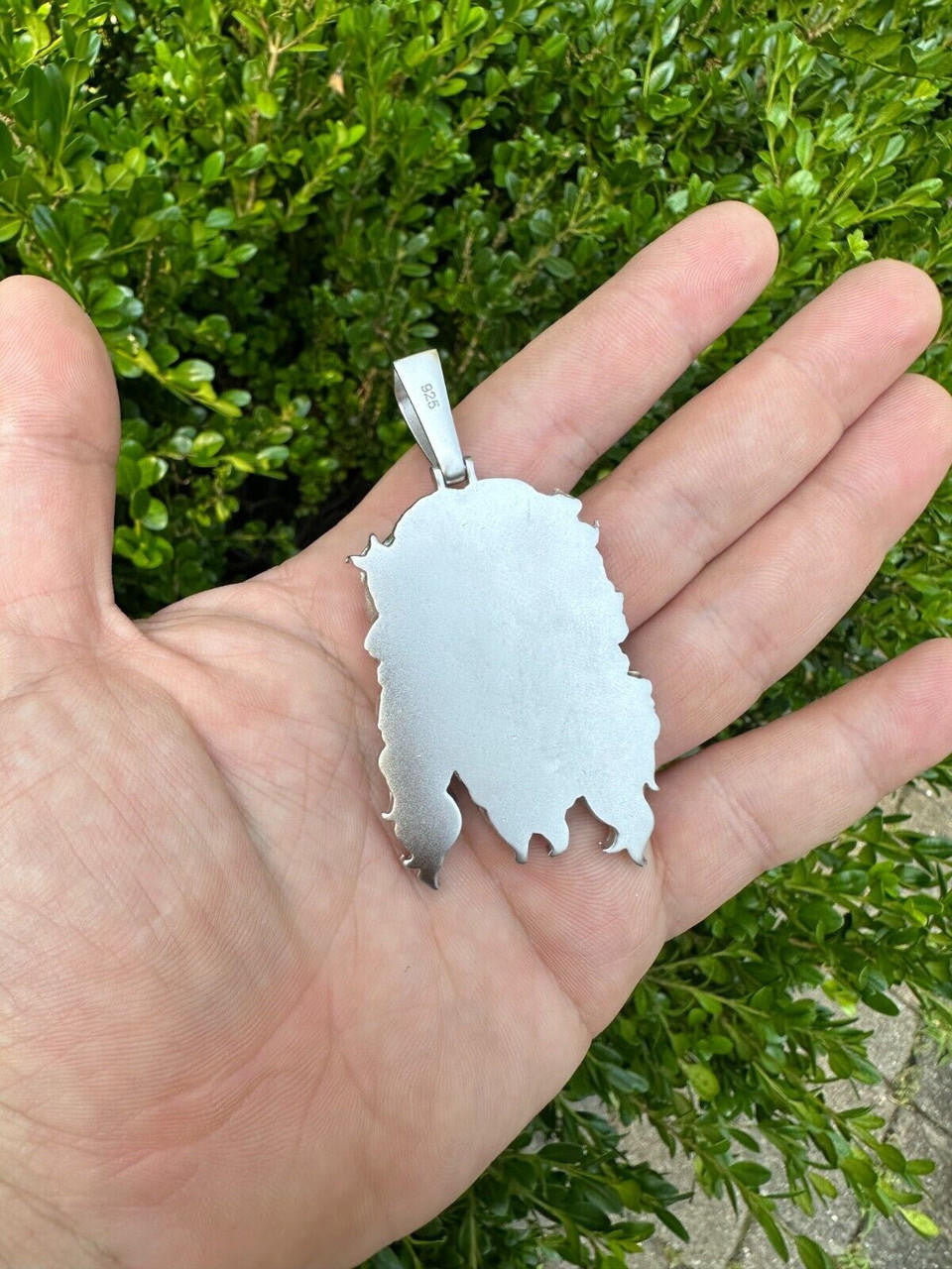 #1 Bestseller Jesus Piece Pendant - Sandblasted Matte Finish 925 Silver - CZ Stones - 3 Sizes 1.5"-3"