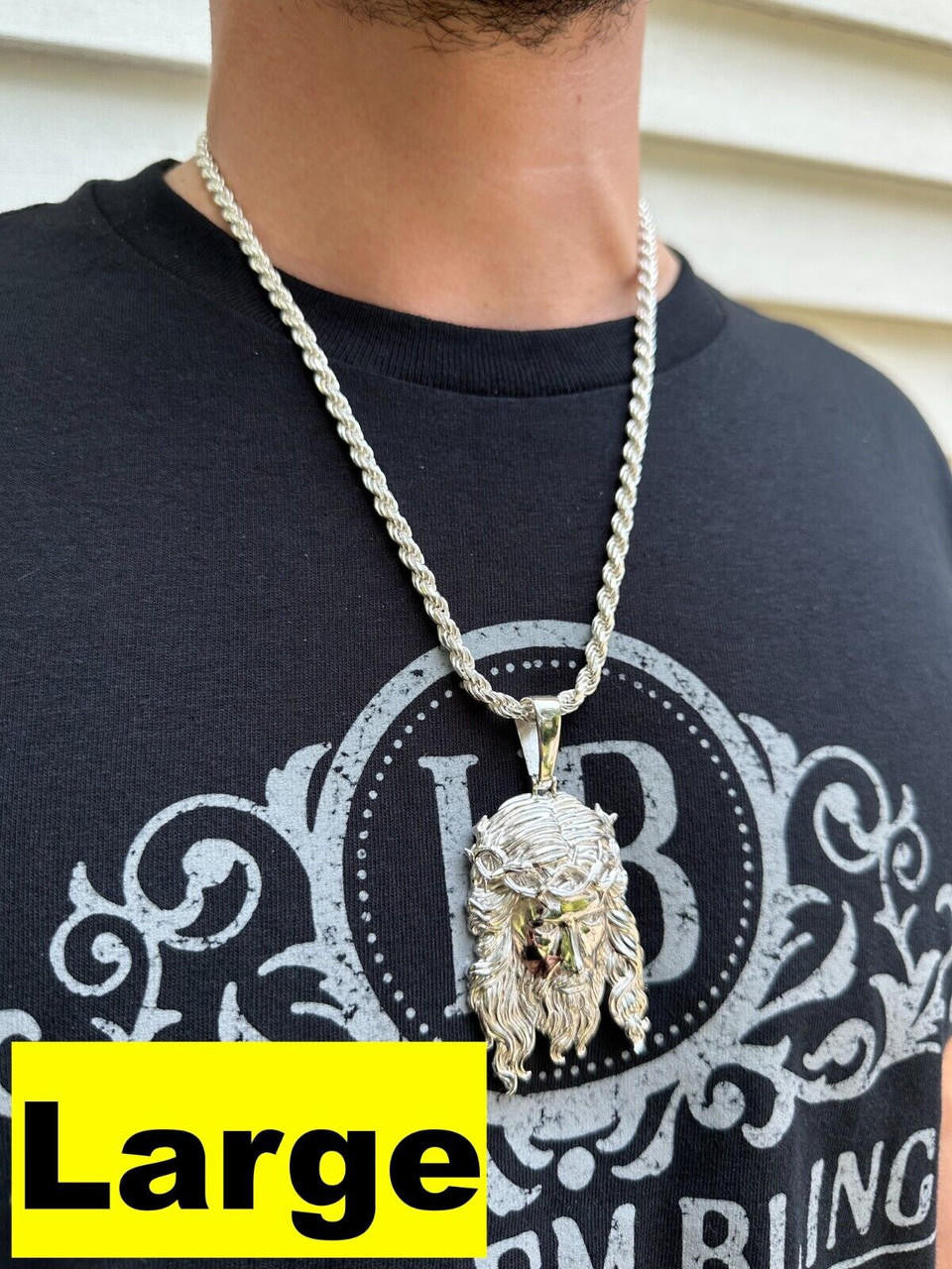 #1 Bestseller Jesus Piece Pendant - 925 Silver - 3 Sizes 1.5"-3"